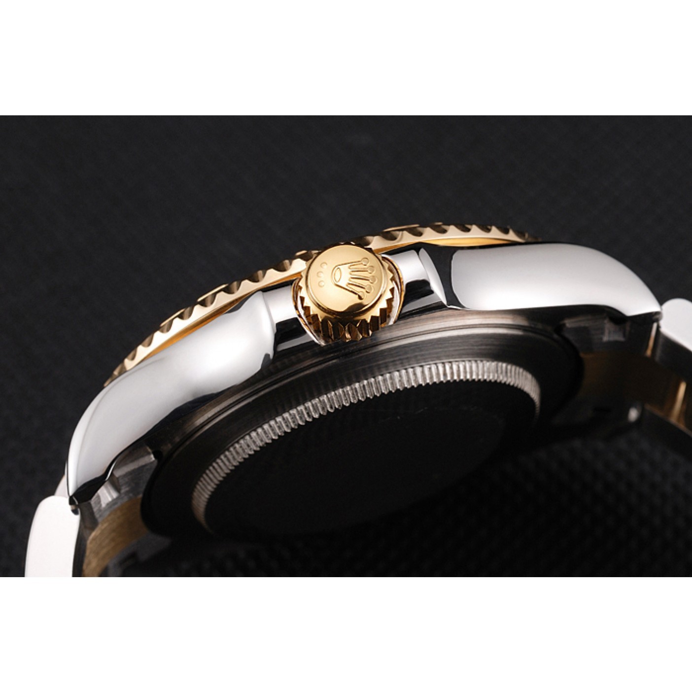 MiroTime Swiss Rolex Yacht-Master White Dial Gold Bezel Stainless Steel Case Two Tone Bracelet