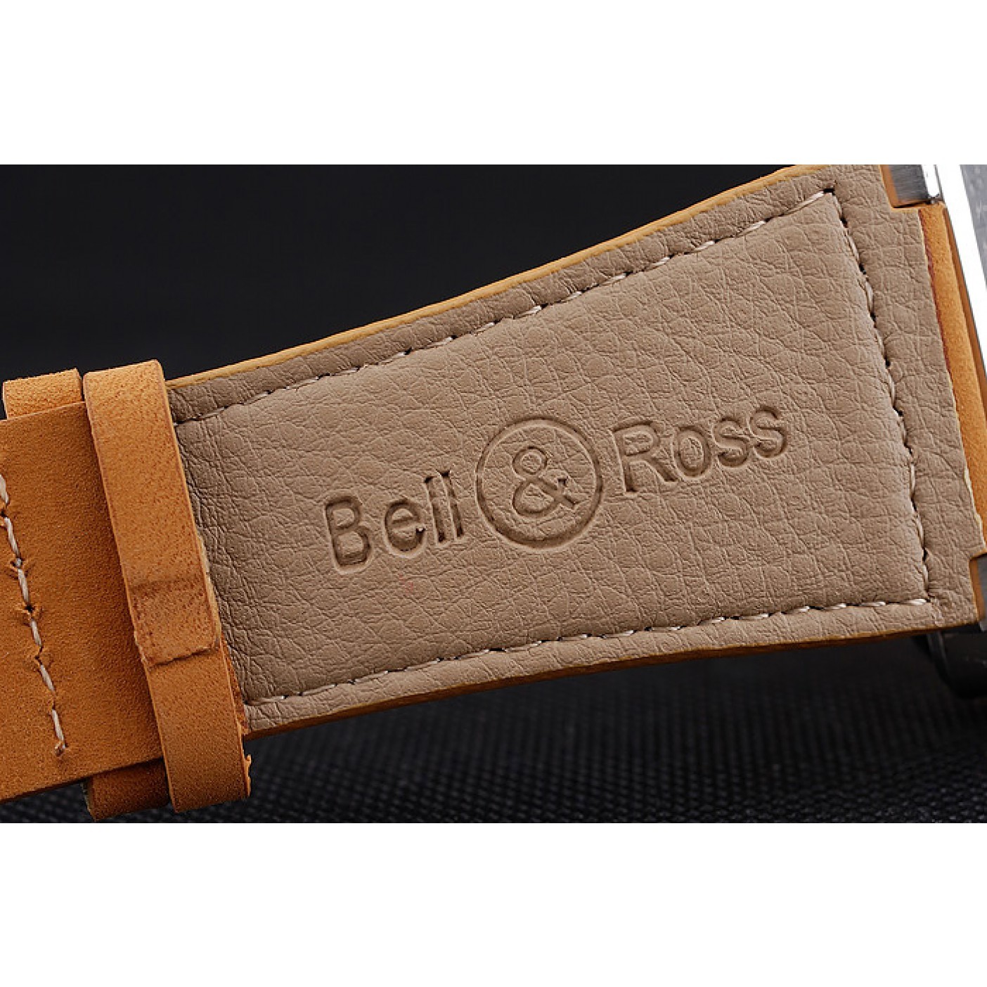 MiroTime Bell and Ross BR 01-94 Black Dial Silver Case Brown Leather Strap
