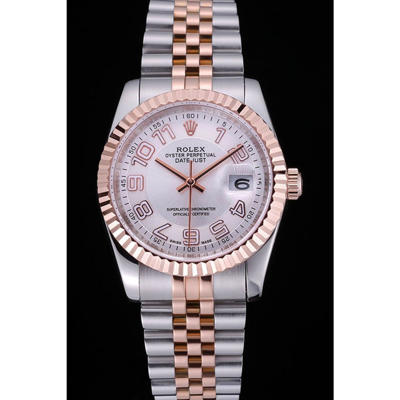 MiroTime Rolex DateJust White Dial Stainless Steel and Gold Bracelet 622544
