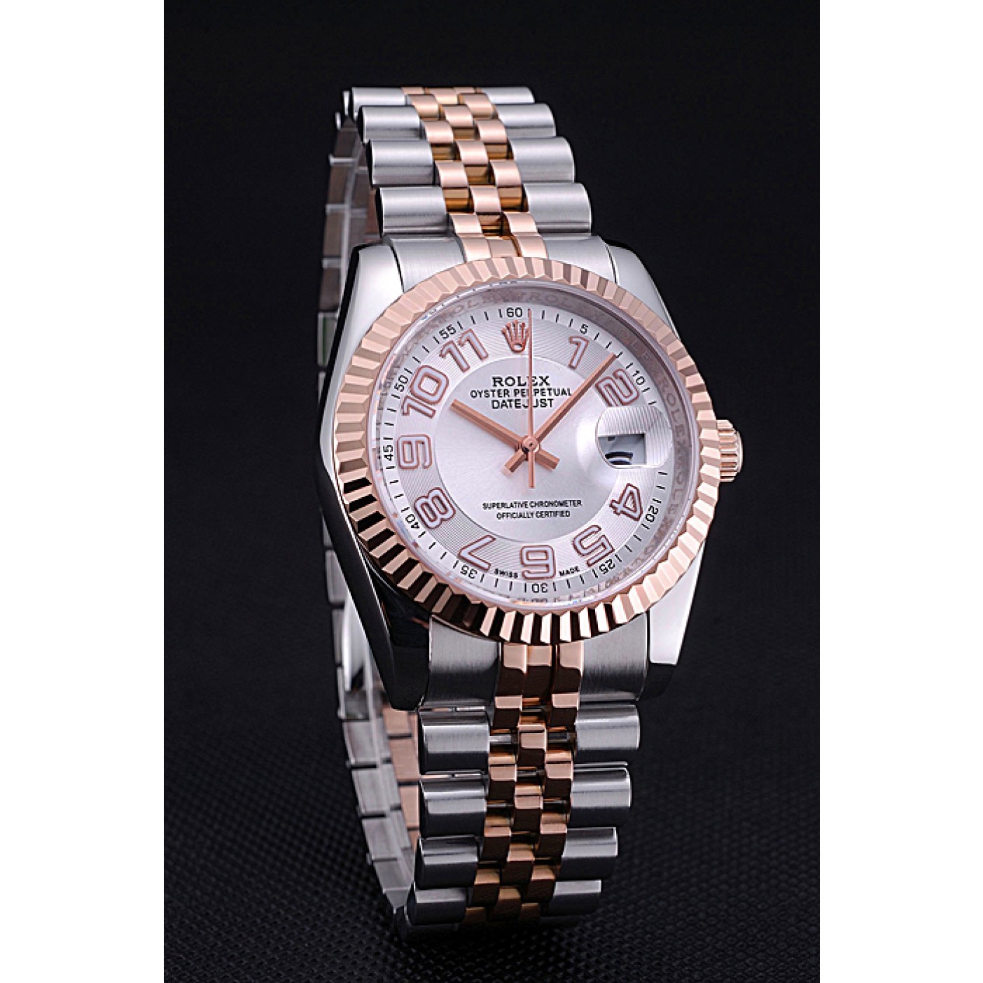 MiroTime Rolex DateJust White Dial Stainless Steel and Gold Bracelet 622544