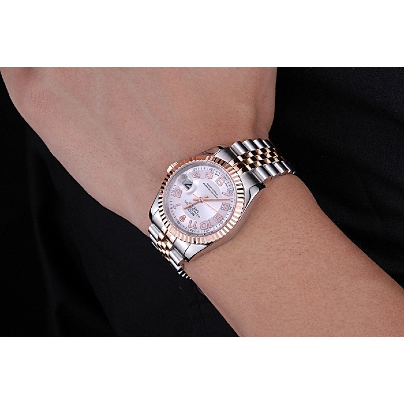 MiroTime Rolex DateJust White Dial Stainless Steel and Gold Bracelet 622544