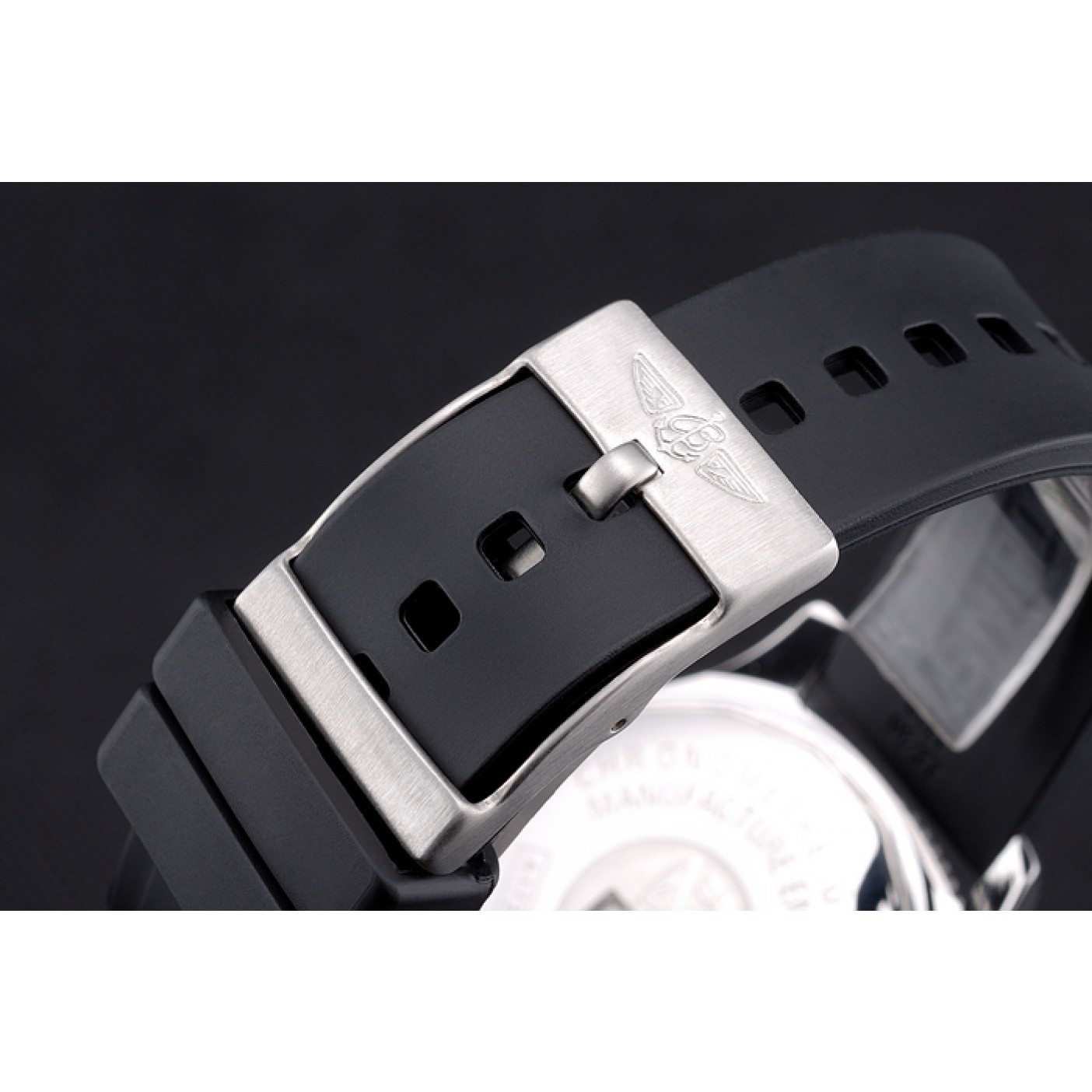 MiroTime Breitling Superocean 42 Abyss White Accents Rubber Bracelet 622507