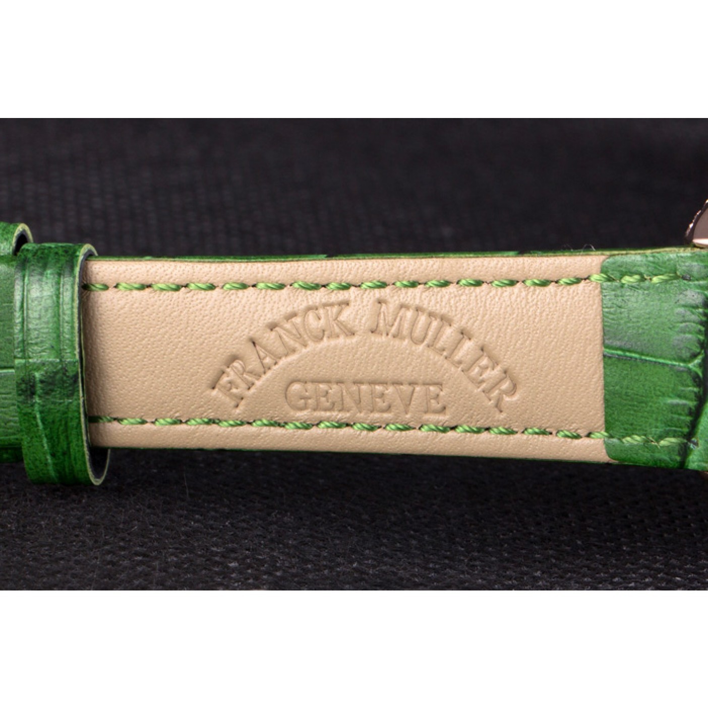 MiroTime Franck Muller Casablanca Green Croco Leather Band Crystal Encrusted Bezel 621646