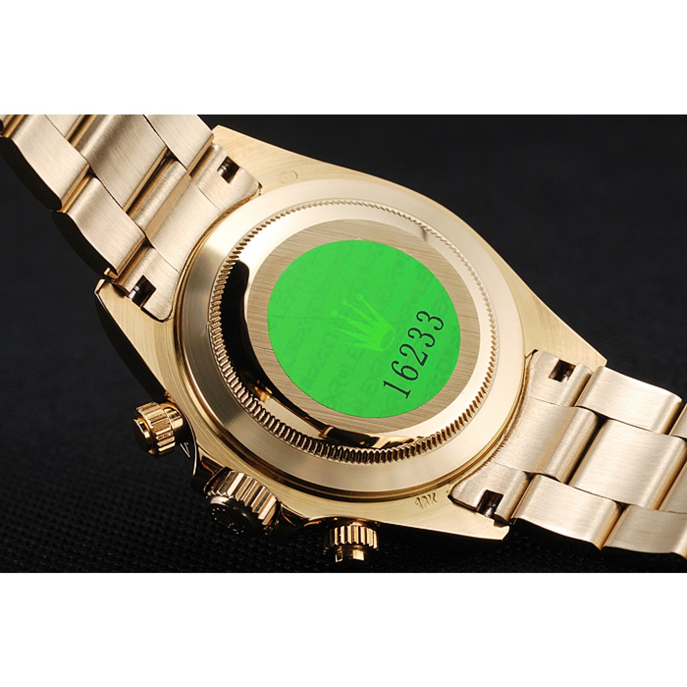 MiroTime Rolex Cosmograph Daytona Green Dial Gold Case And Bracelet 1454244