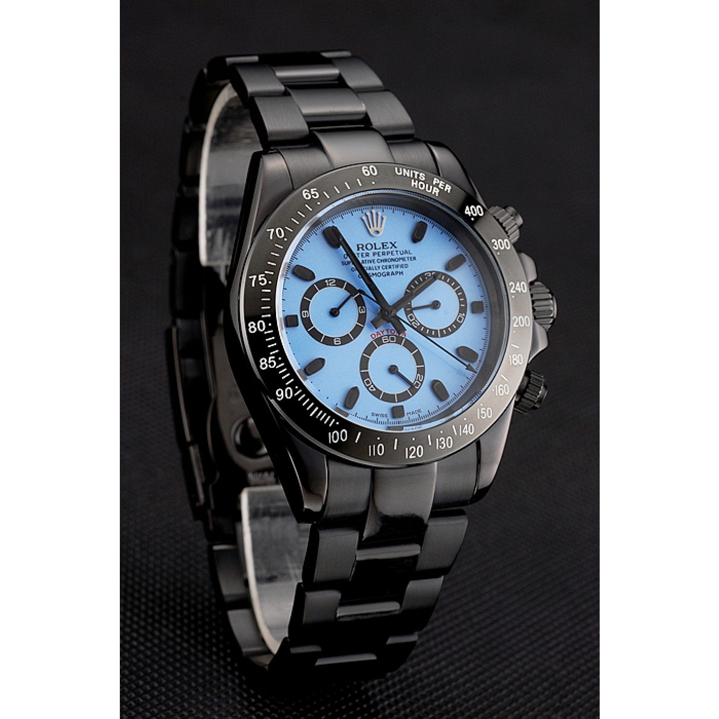 MiroTime Rolex Daytona Midnight Blue Dial Black Staineless Steel Bracelet 1454022