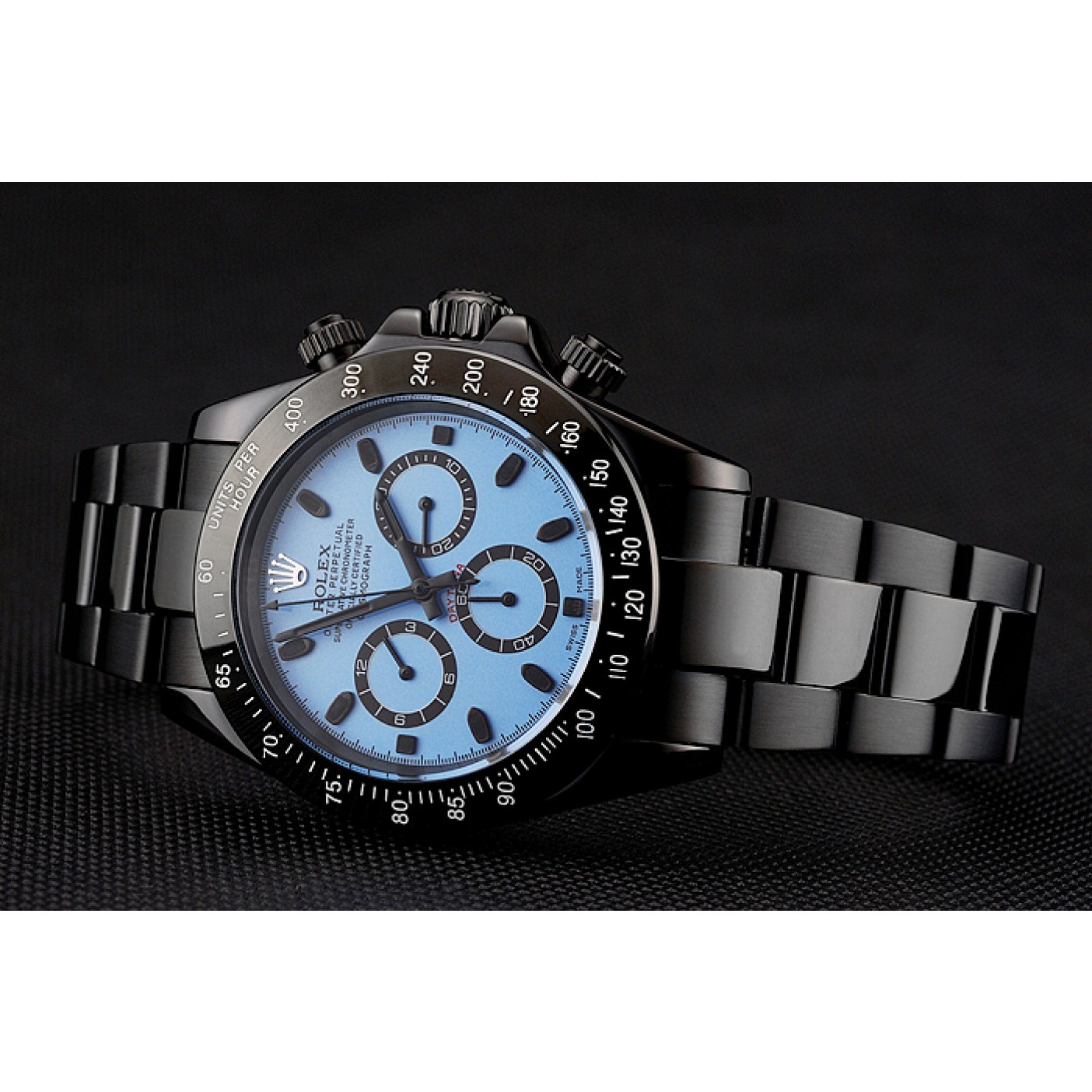 MiroTime Rolex Daytona Midnight Blue Dial Black Staineless Steel Bracelet 1454022