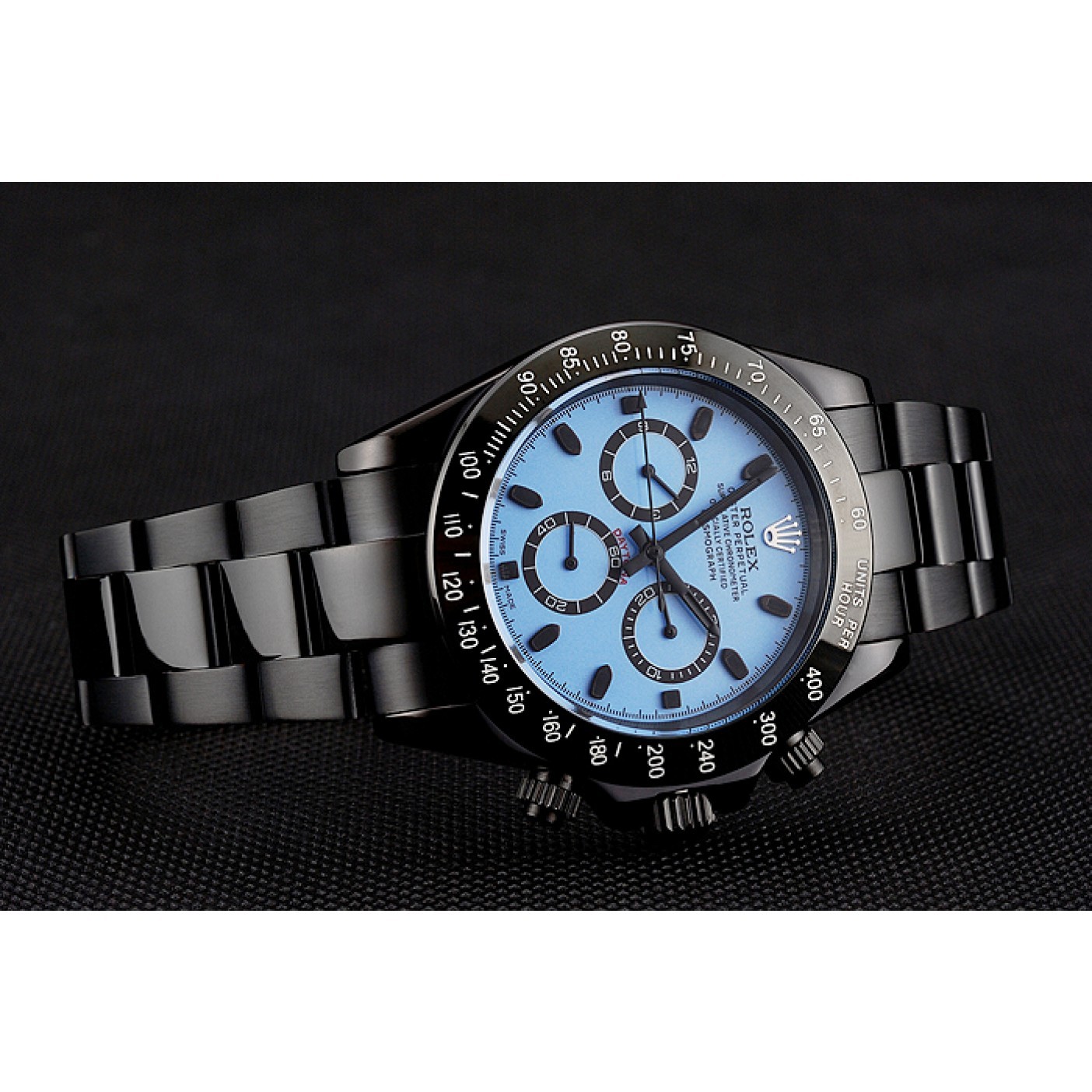 MiroTime Rolex Daytona Midnight Blue Dial Black Staineless Steel Bracelet 1454022