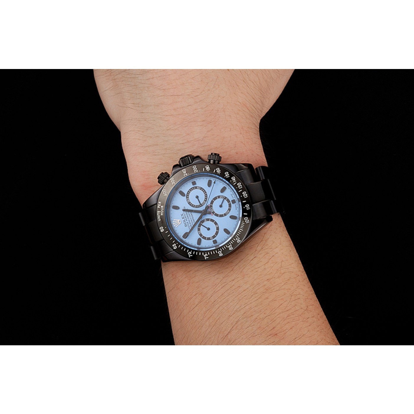 MiroTime Rolex Daytona Midnight Blue Dial Black Staineless Steel Bracelet 1454022