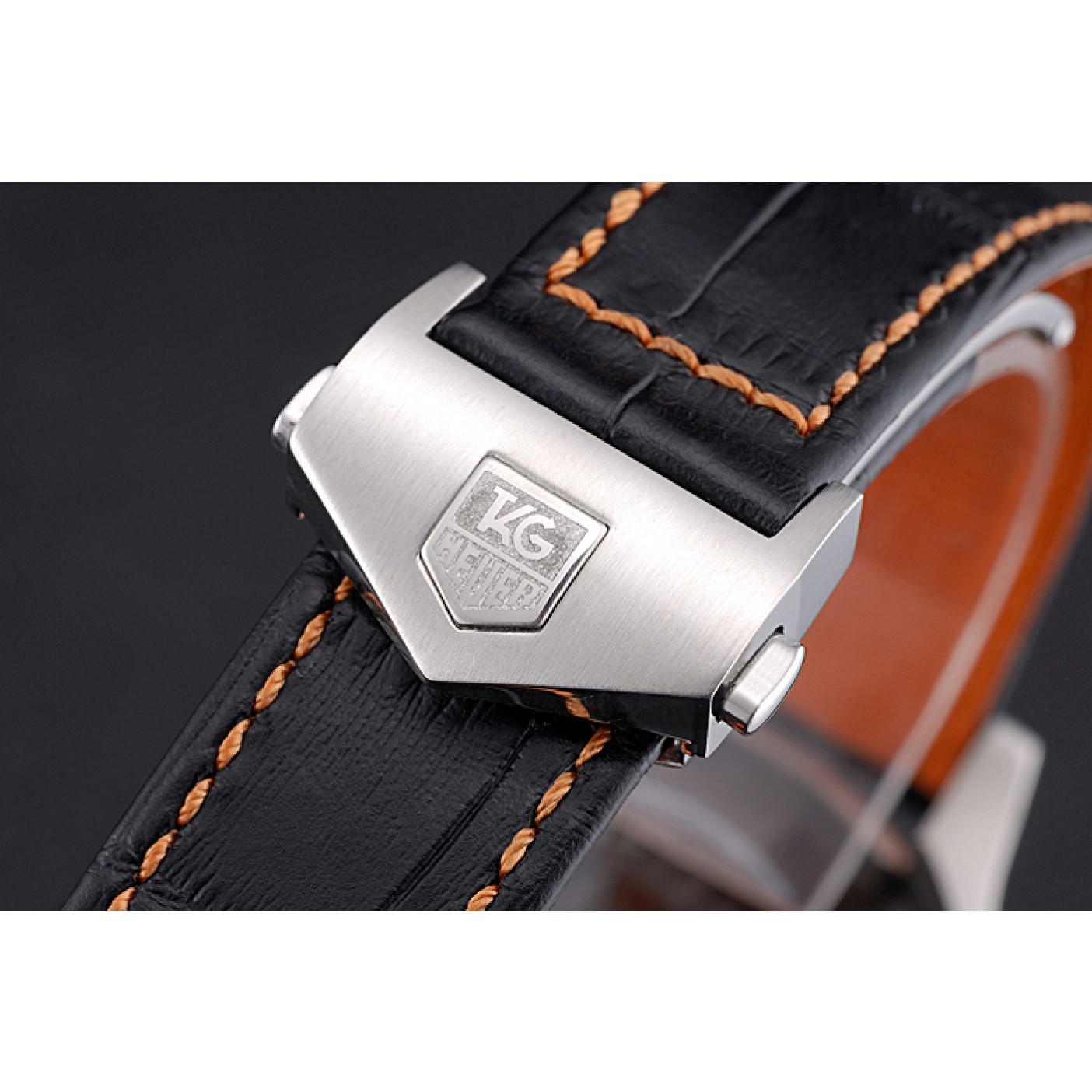 MiroTime Tag Heuer MikroTimer Black Dial Black Perforated Leather Strap 622072