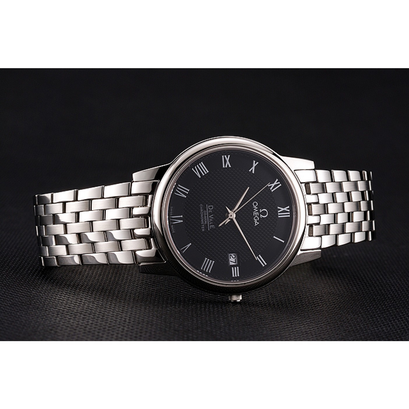 MiroTime Omega DeVille Stainless Steel Bracelet Black Dial 621685