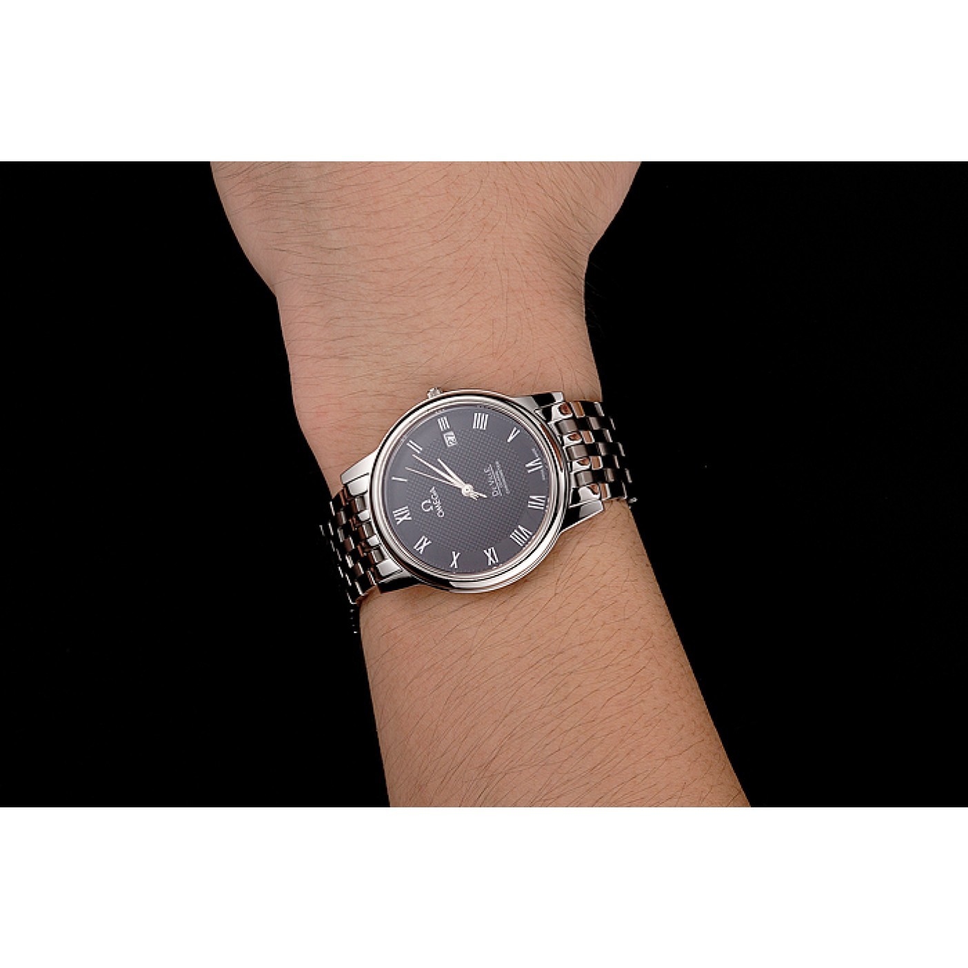 MiroTime Omega DeVille Stainless Steel Bracelet Black Dial 621685