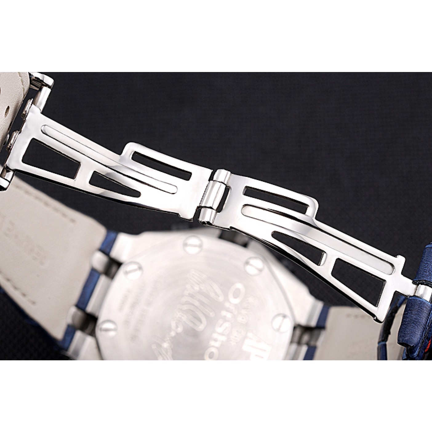 MiroTime Swiss Audemars Piguet Royal Oak Offshore White Dial Stainless Steel Case Blue Leather Strap 622850