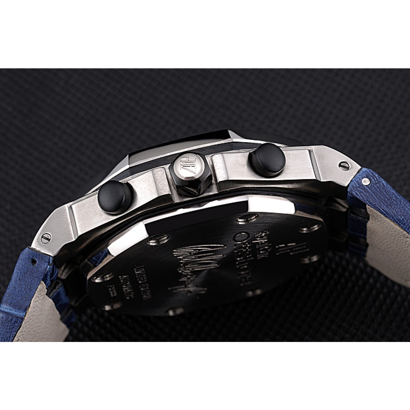 MiroTime Swiss Audemars Piguet Royal Oak Offshore White Dial Stainless Steel Case Blue Leather Strap 622850