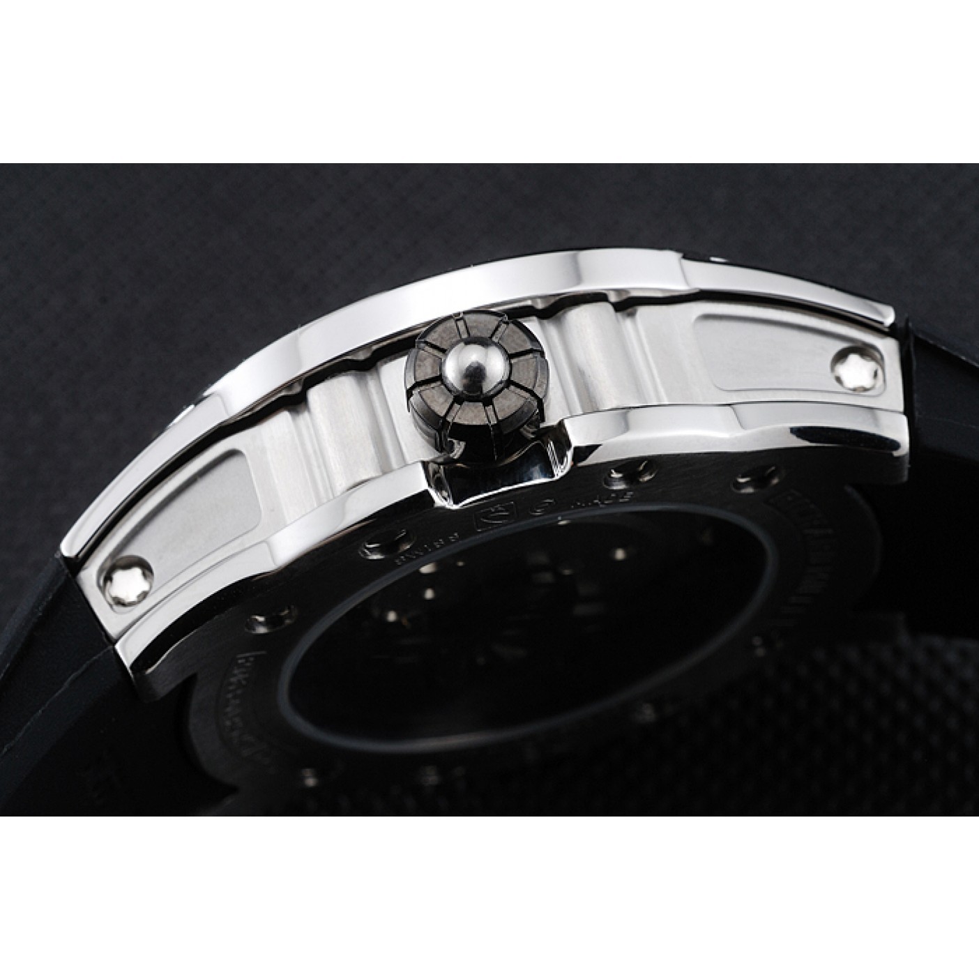 MiroTime Richard Mille RM 033 Extra Flat Automatic Diamond Case Black Rubber Bracelet 1454195