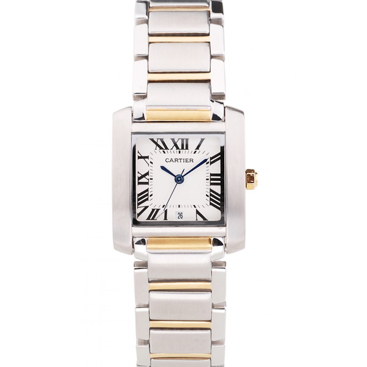 MiroTime Cartier Tank Francaise 29mm White Dial Stainless Steel Case Two Tone Bracelet