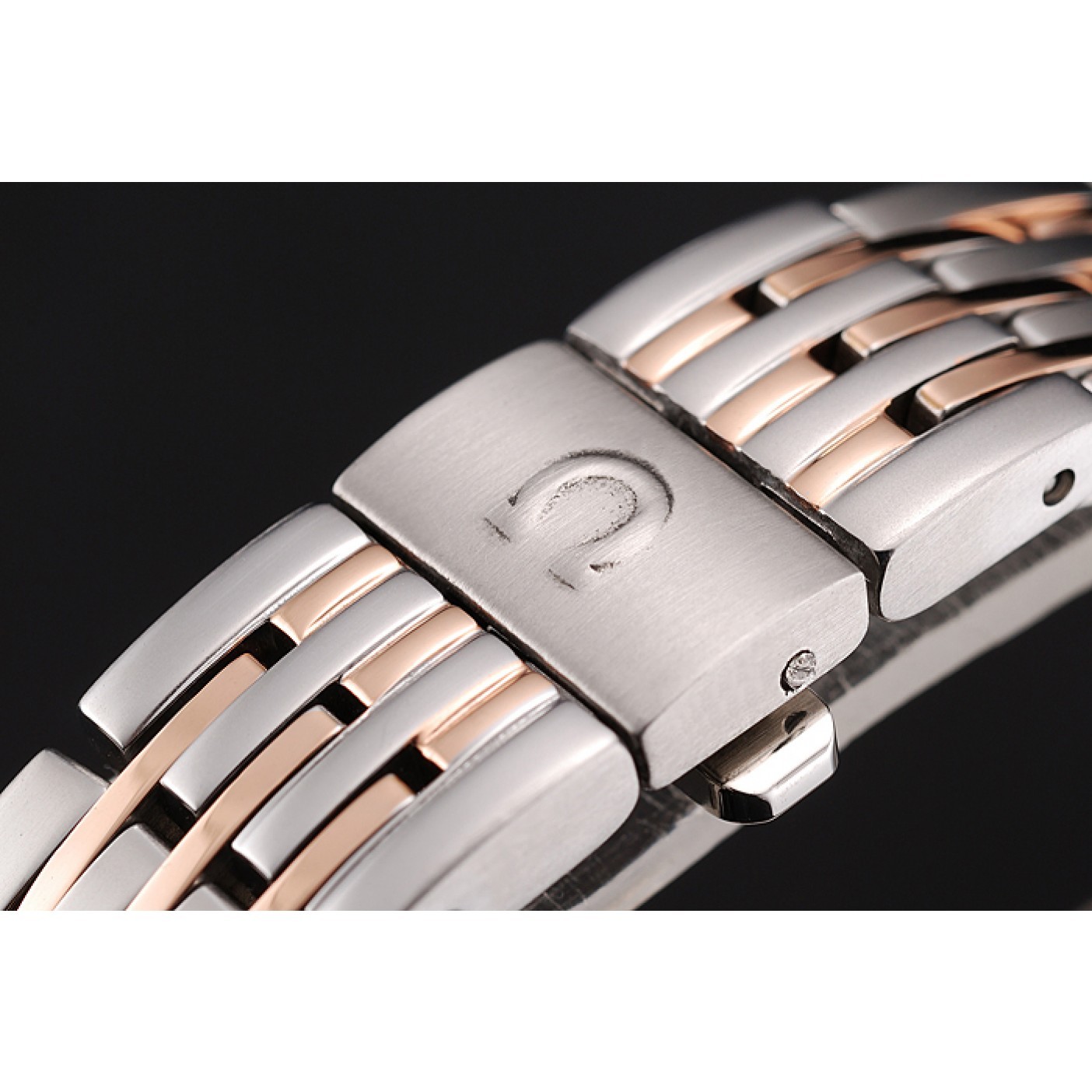 MiroTime Omega De Ville Ladies Blue Dial Rose Gold Case Two Tone Bracelet 1453784