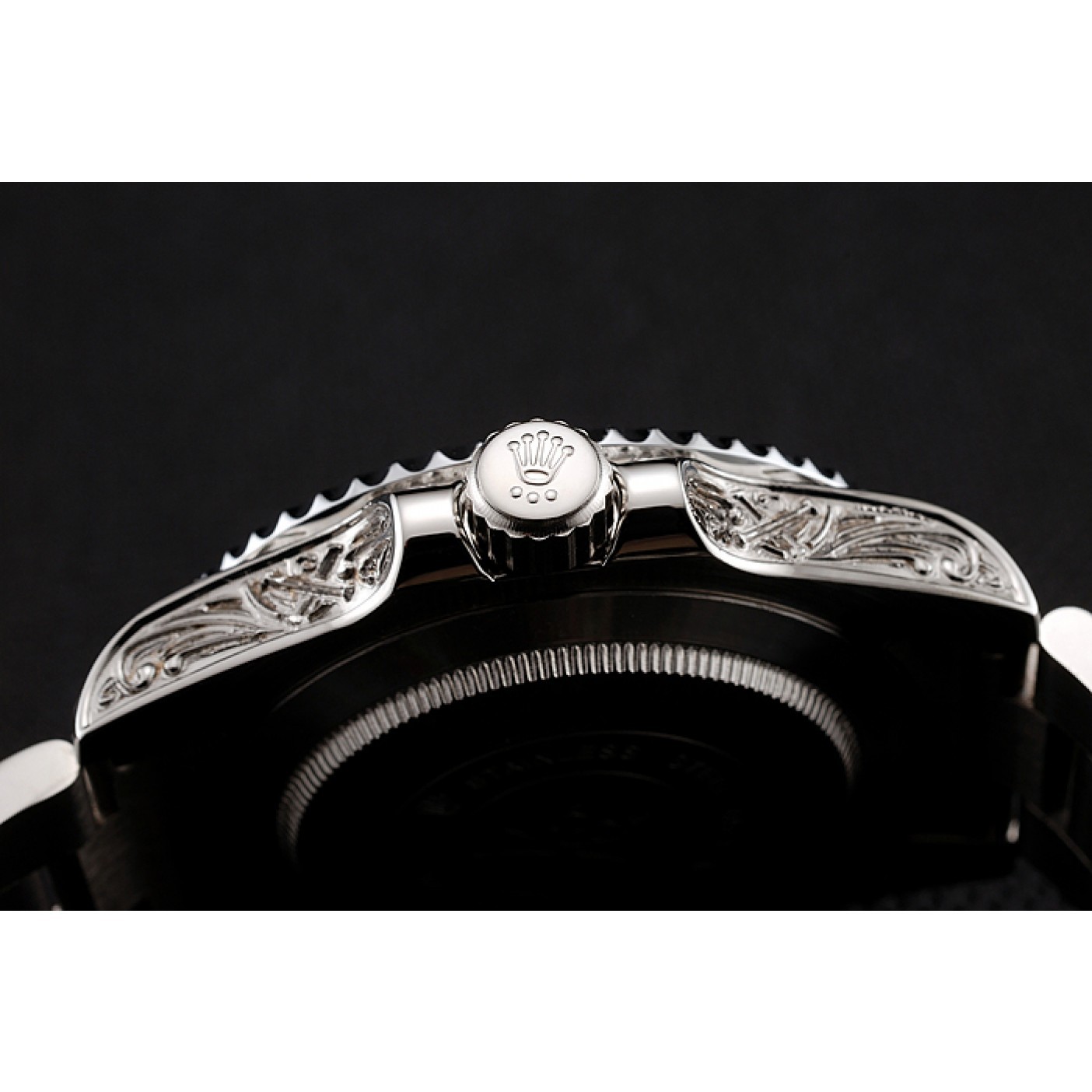 MiroTime Swiss Rolex Submariner Skull Limited Edition Black Dial White Case And Bracelet 1454093