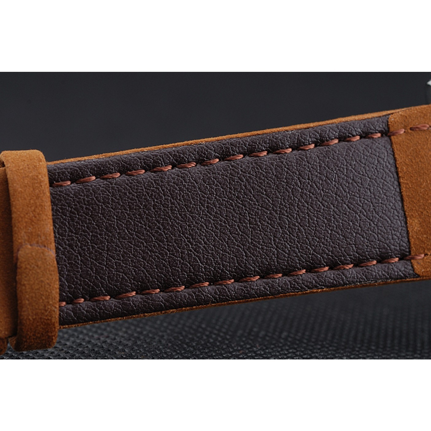 MiroTime Montblanc Chronograph White Dial Brown Suede Leather Bracelet Silver Case 1454115