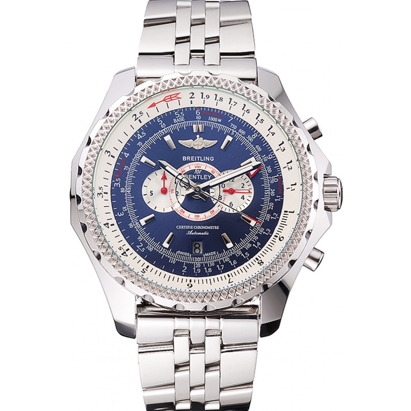 MiroTime Breitling Bentley Supersports Blue Dial Stainless Steel Case And Bracelet 622221