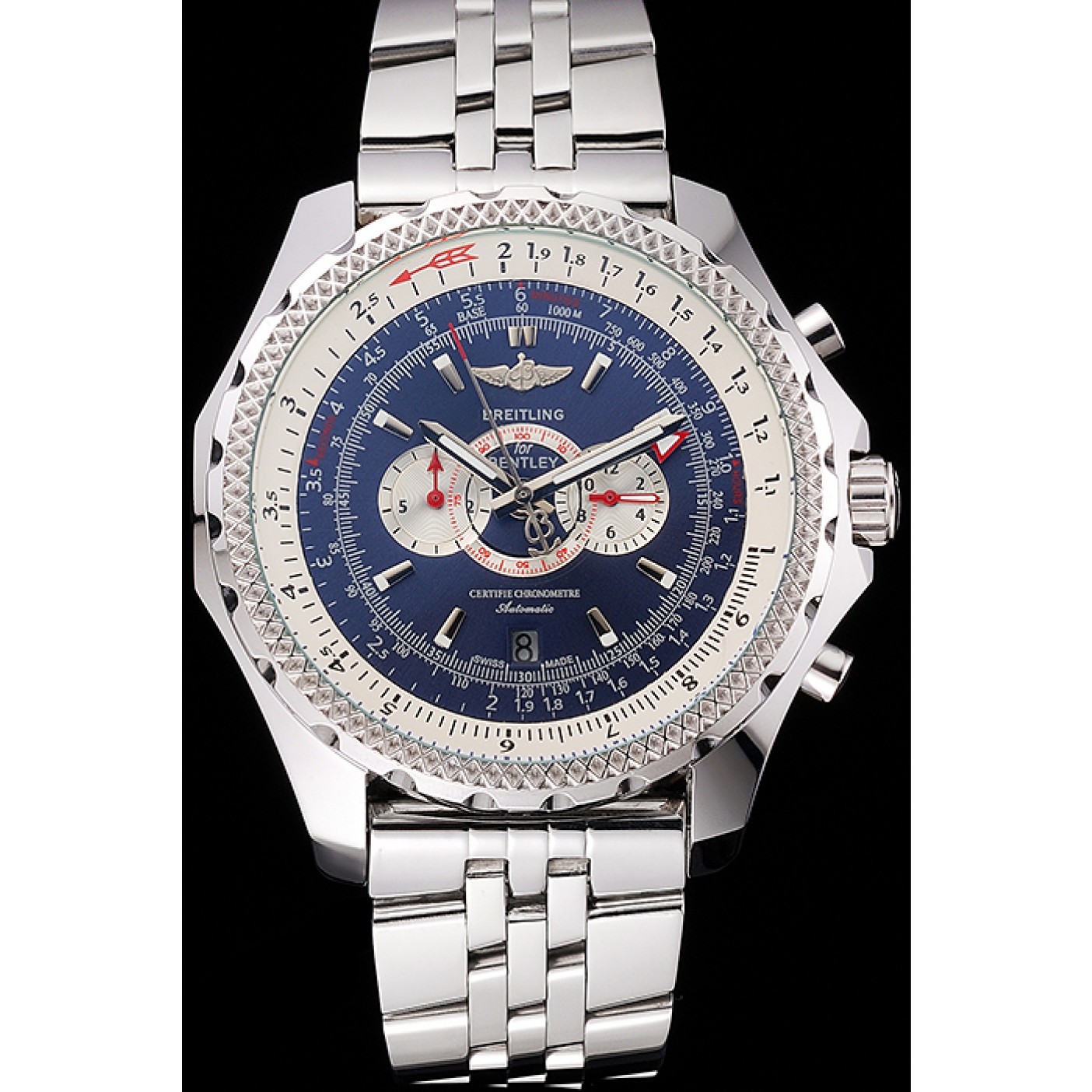 MiroTime Breitling Bentley Supersports Blue Dial Stainless Steel Case And Bracelet 622221