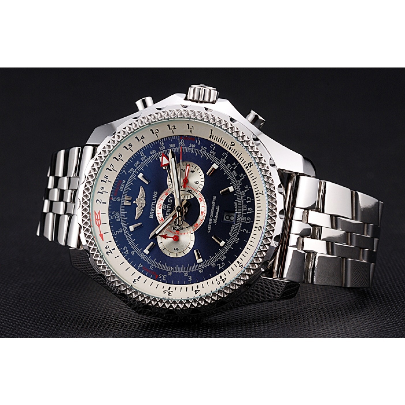 MiroTime Breitling Bentley Supersports Blue Dial Stainless Steel Case And Bracelet 622221