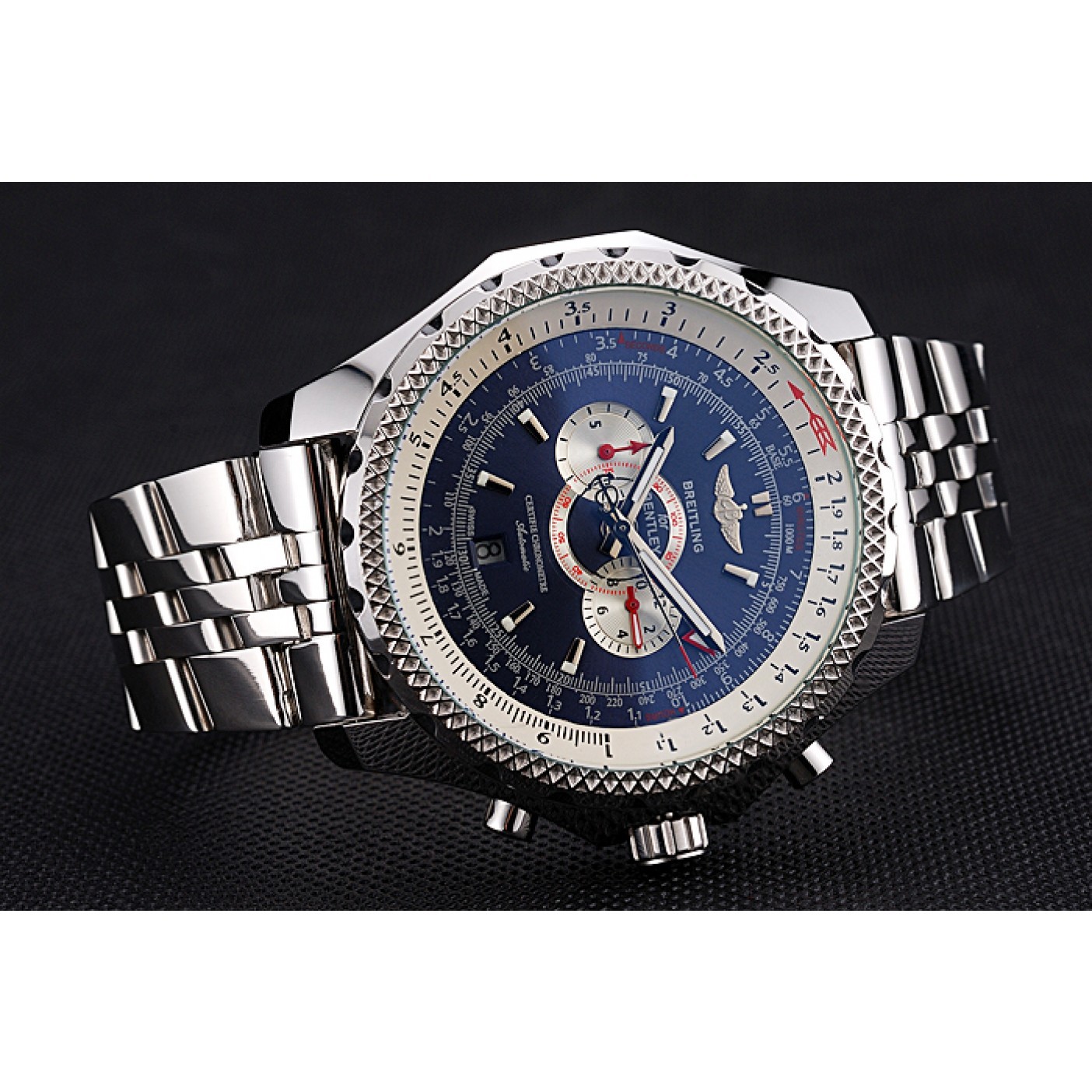 MiroTime Breitling Bentley Supersports Blue Dial Stainless Steel Case And Bracelet 622221