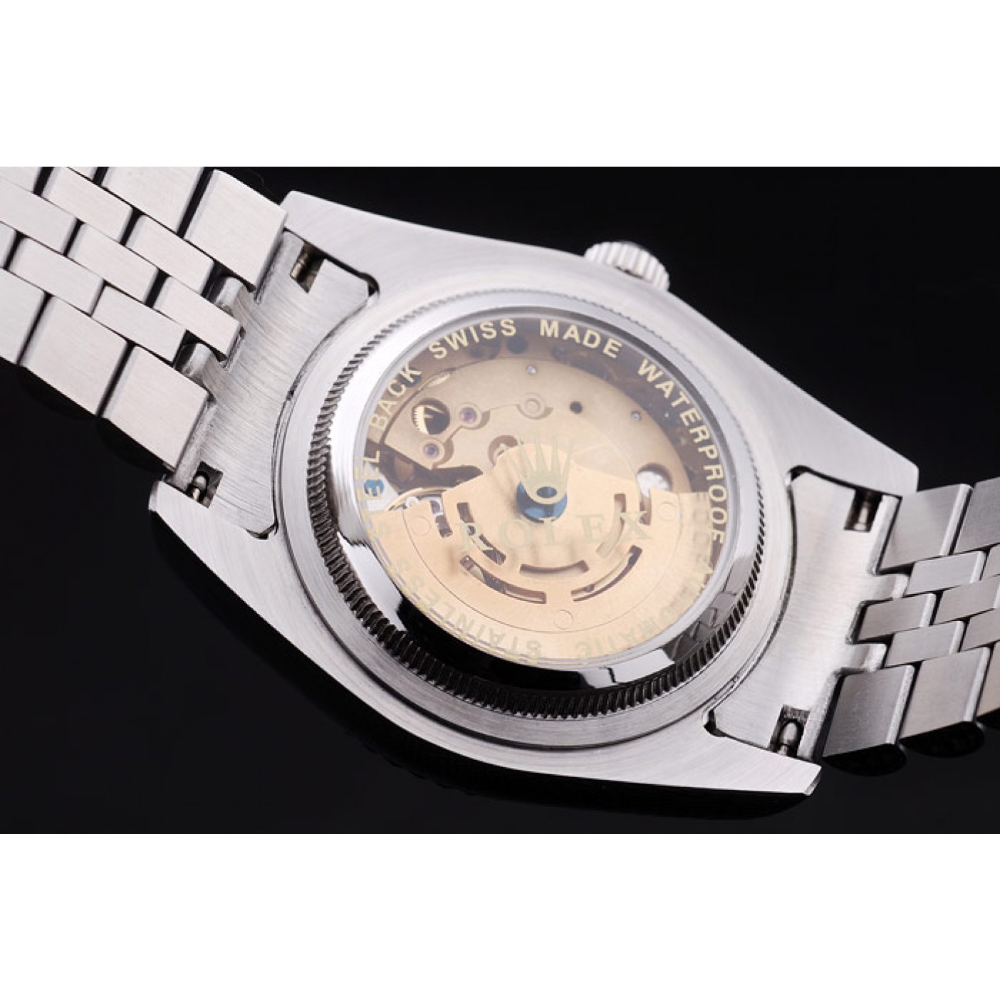 MiroTime Rolex Datejust Black Dial Diamonds Ribbed Bezel 7456