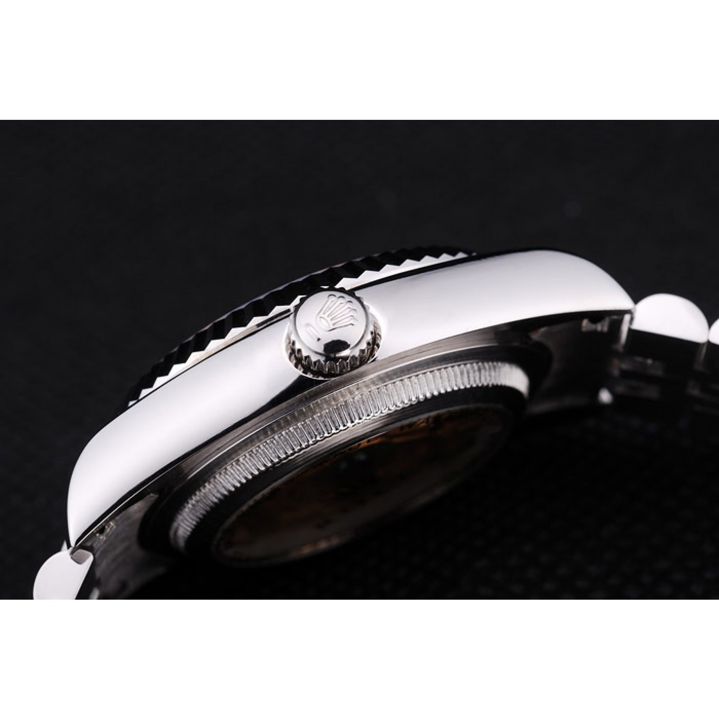 MiroTime Rolex Datejust Black Dial Diamonds Ribbed Bezel 7456