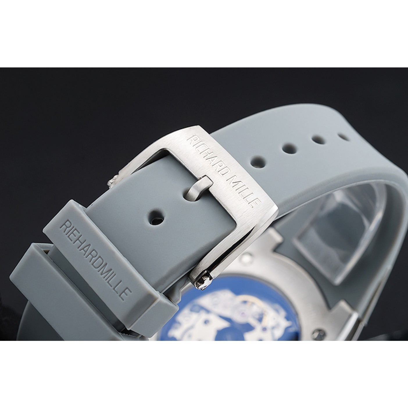 MiroTime Richard Mille RM 033 Extra Flat Automatic Diamond Case Grey Rubber Bracelet 1454194