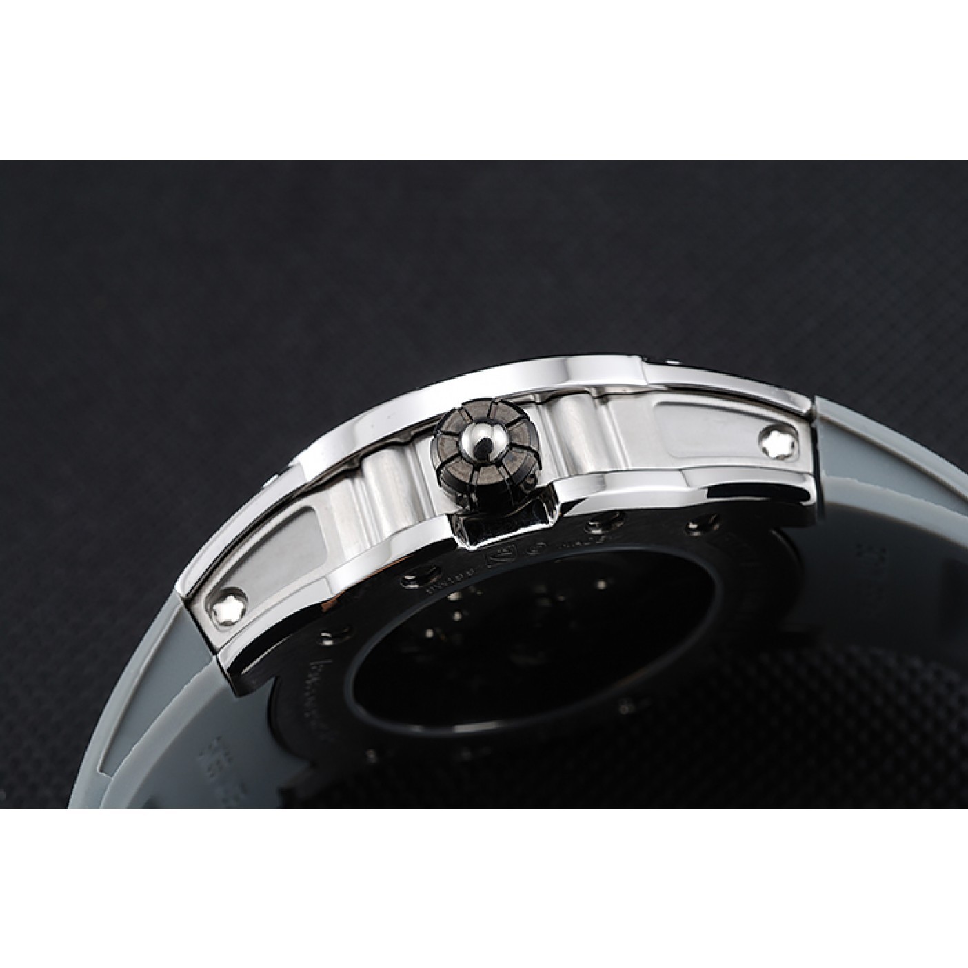 MiroTime Richard Mille RM 033 Extra Flat Automatic Diamond Case Grey Rubber Bracelet 1454194