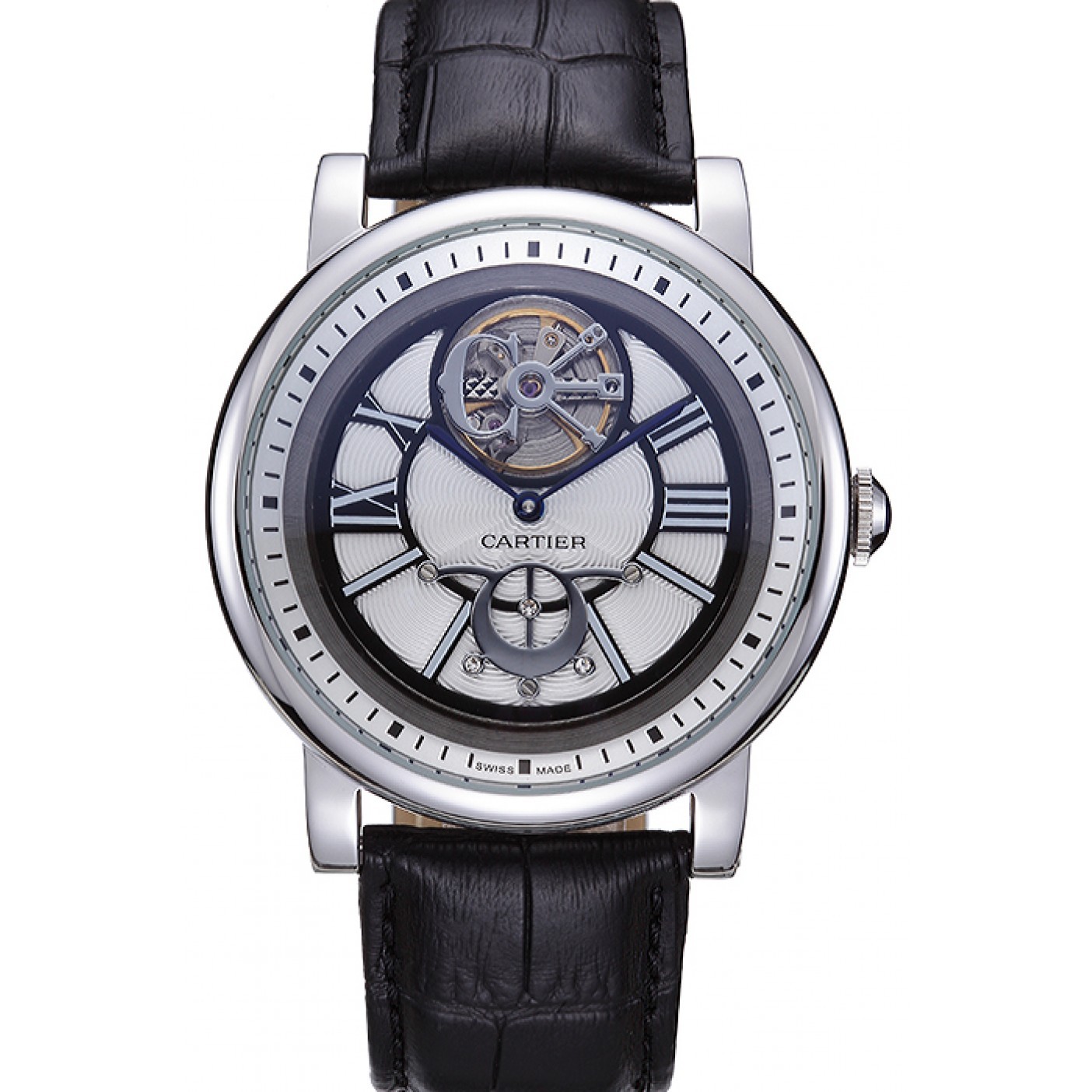 MiroTime Cartier Rotonde Flying Tourbillon White Dial 621945