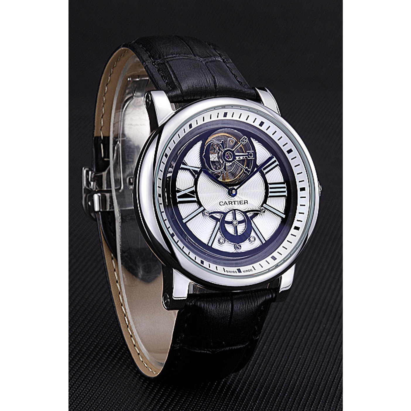 MiroTime Cartier Rotonde Flying Tourbillon White Dial 621945