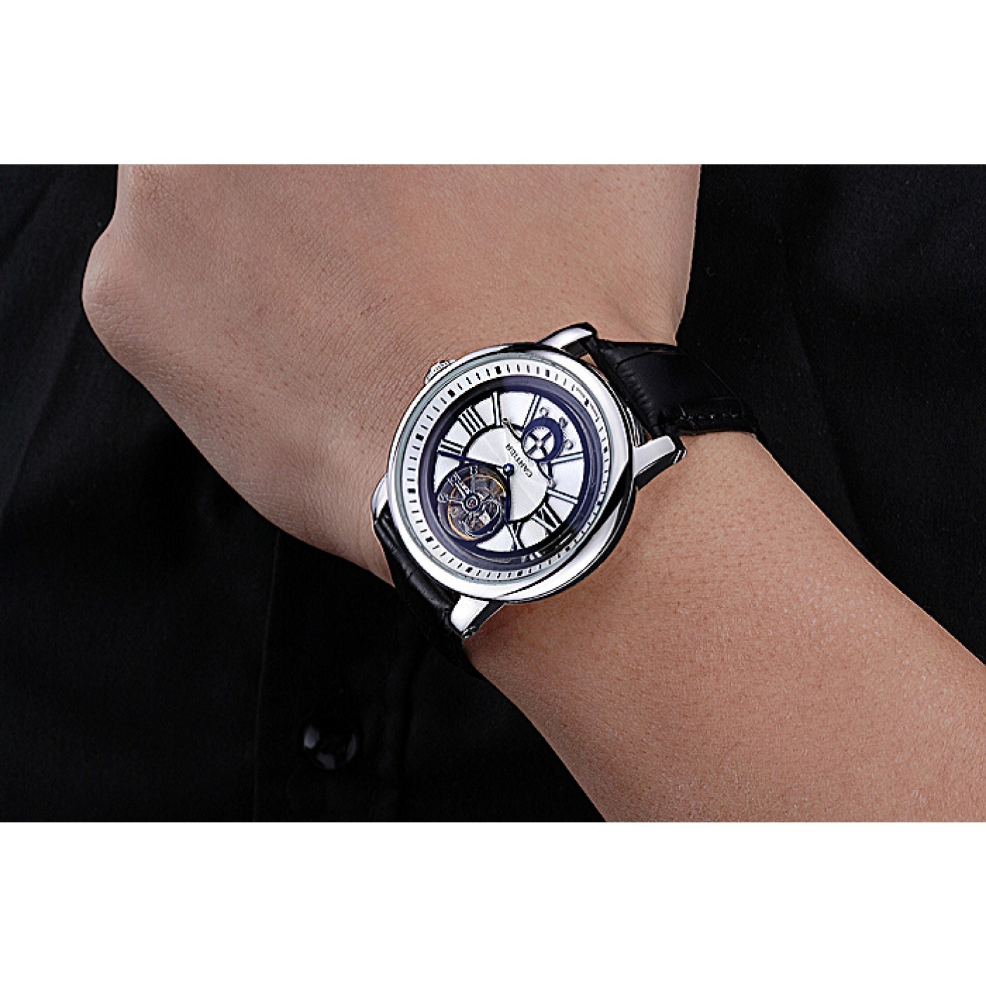 MiroTime Cartier Rotonde Flying Tourbillon White Dial 621945