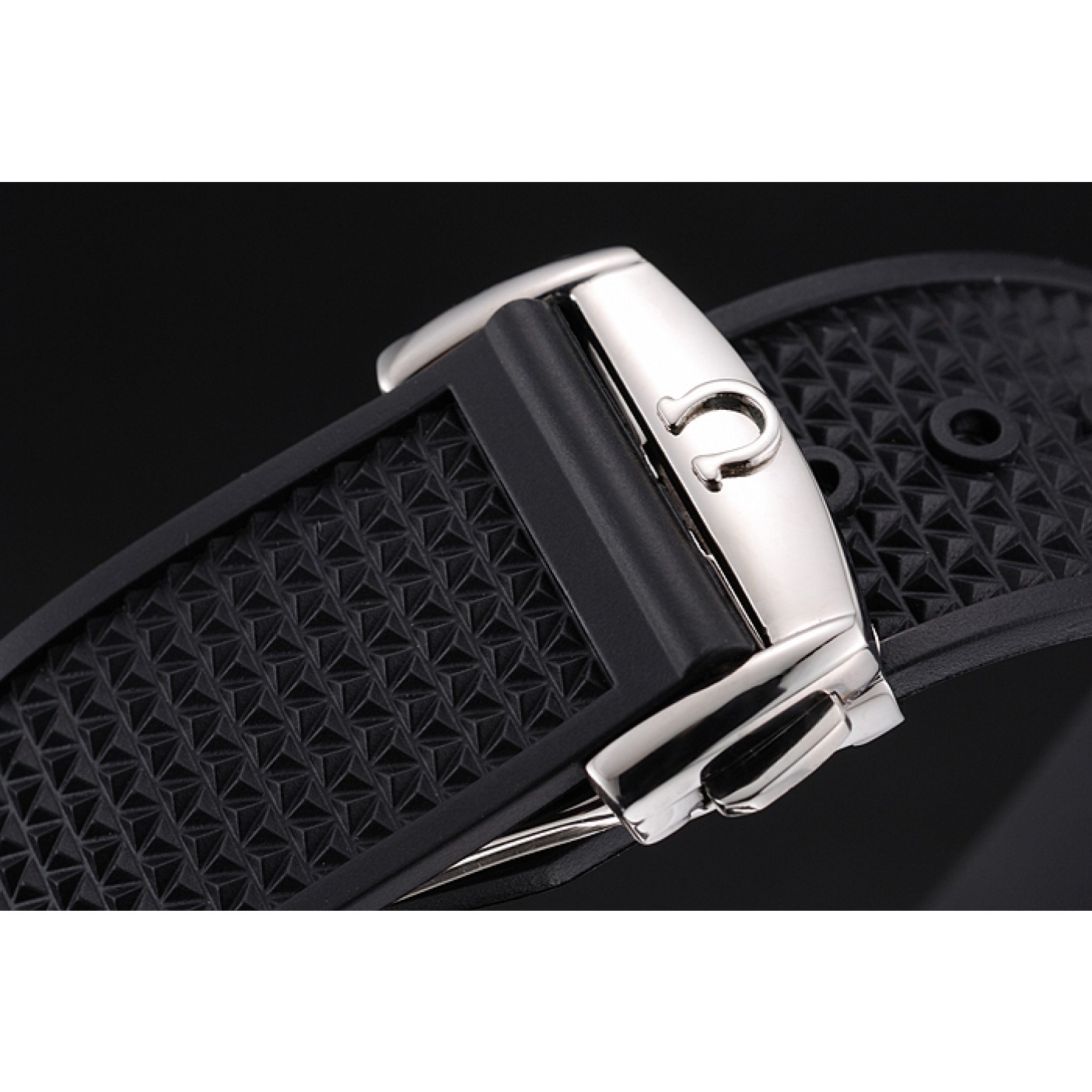 MiroTime Omega Speedmaster Black Rubber Strap Black Dial 622041