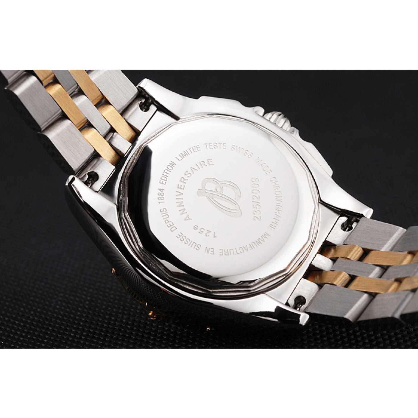 MiroTime Breitling Colt Lady Pearl Dial Diamond Hour Marks Gold Bezel Stainless Steel Case Two Tone Bracelet