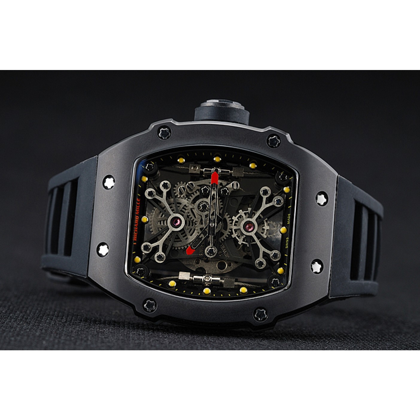 MiroTime Richard Mille Tourbillion Rafael Nadal RM 27-01 Black Case Black Rubber Bracelet 1454253