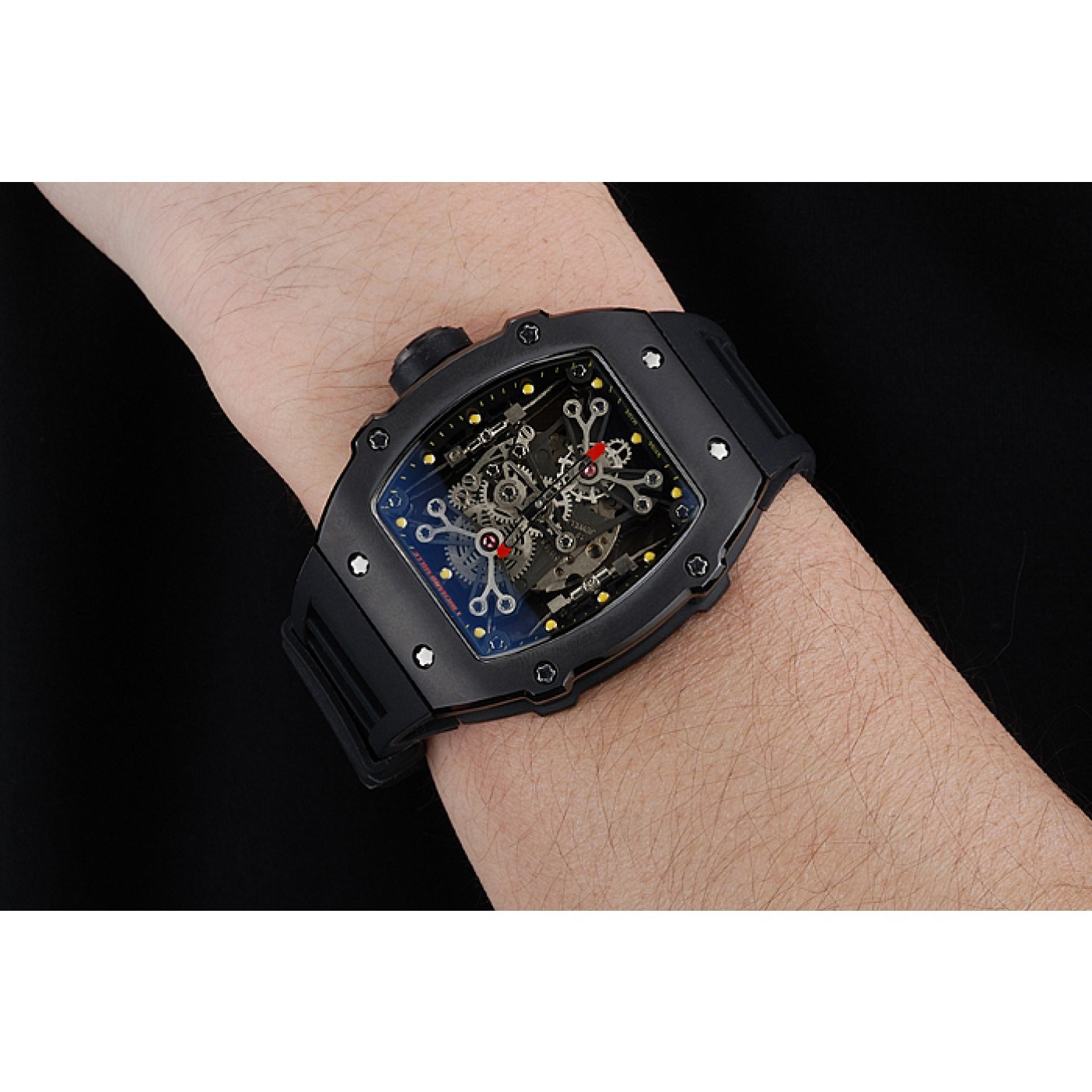 MiroTime Richard Mille Tourbillion Rafael Nadal RM 27-01 Black Case Black Rubber Bracelet 1454253