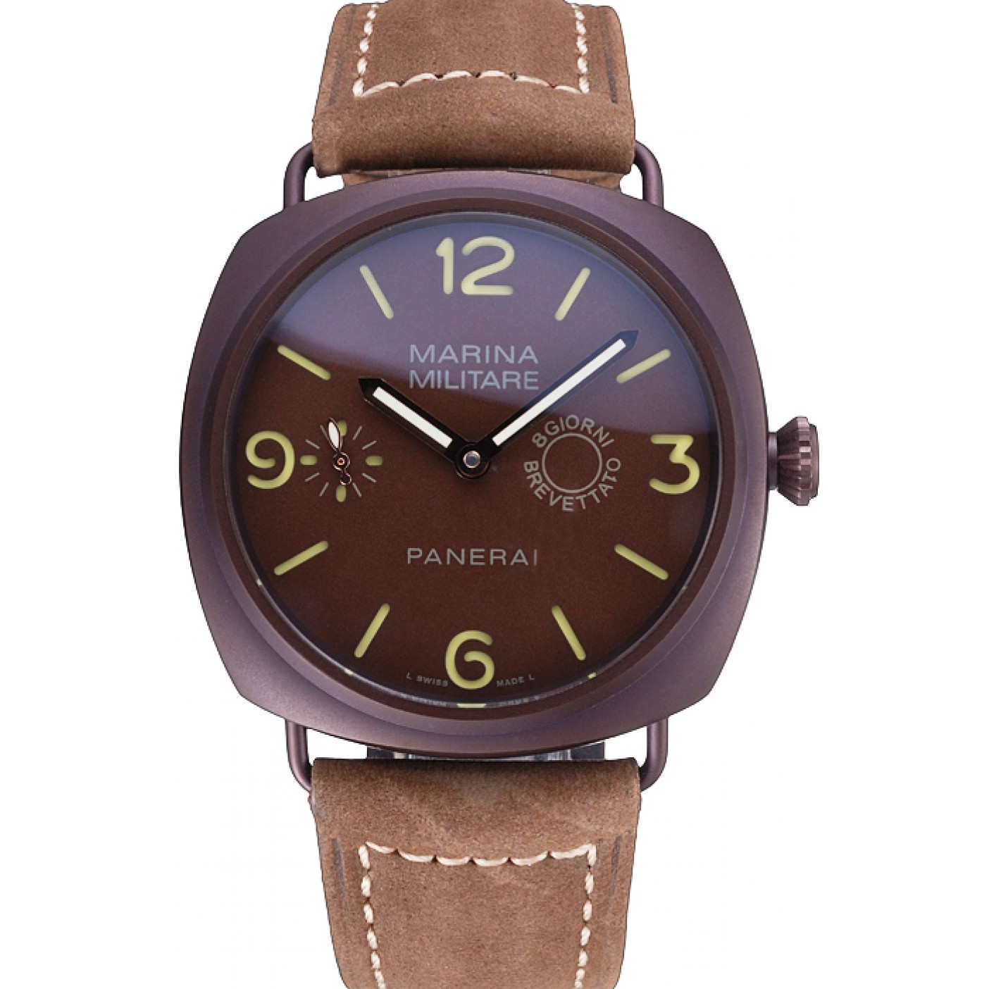 MiroTime Panerai Luminor Marina Militare Purple Stainless Steel Bezel Khaki Bracelet 622320