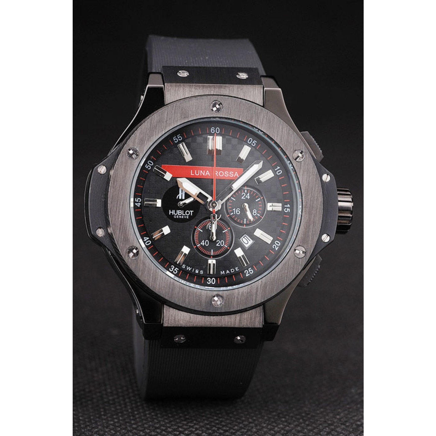 MiroTime Hublot Limited Edition Luna Rosa Black Dial Watch