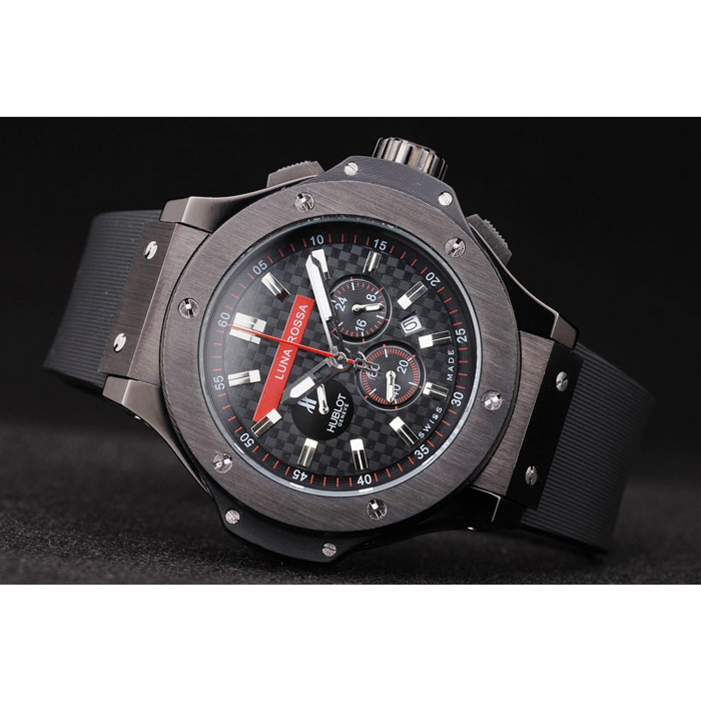 MiroTime Hublot Limited Edition Luna Rosa Black Dial Watch
