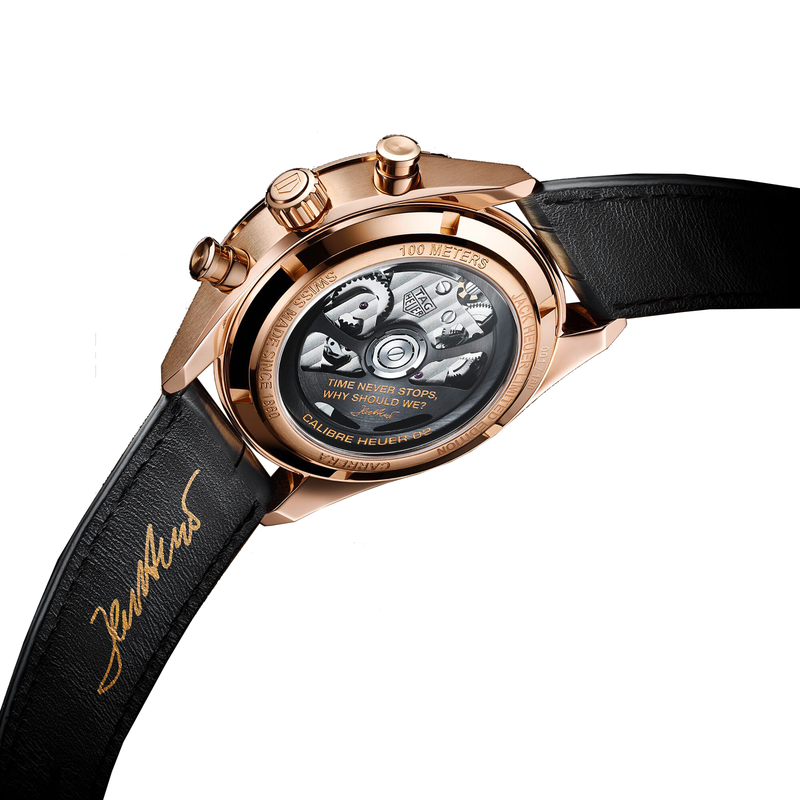 MiroTime Swiss TAG Heuer Carrera Chronograph Jack Heuer Birthday Gold Limited Edition