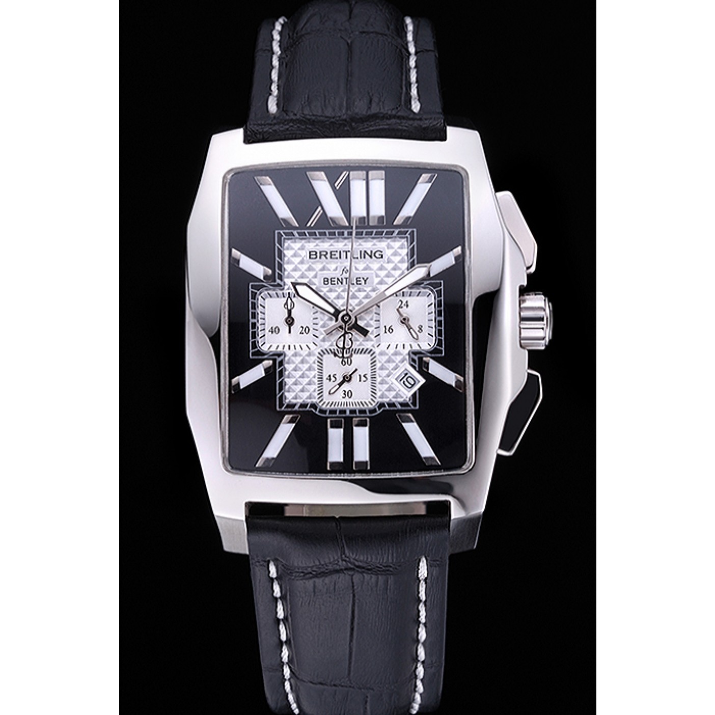 MiroTime Breitling Bentley Flying B Chronograph Leather Bracelet Watch 622330