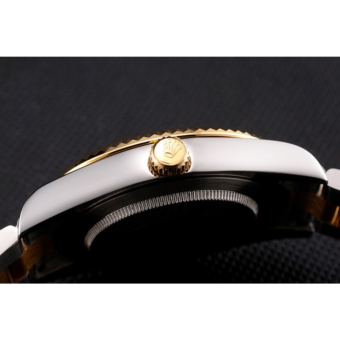 MiroTime Swiss Rolex Datejust White Dial Stainless Steel Case Two Tone Gold Bracelet