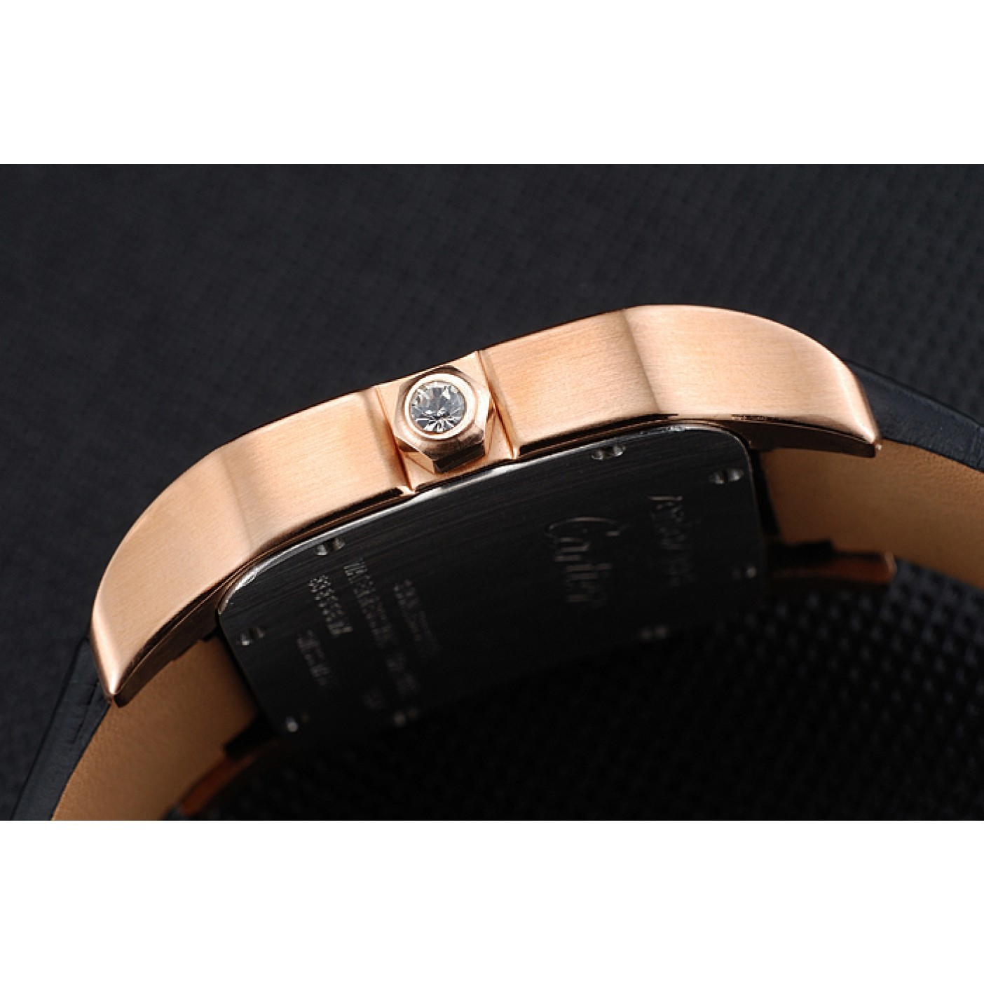 MiroTime Cartier Santos 100 Diamond Rose Gold Bezel 621925