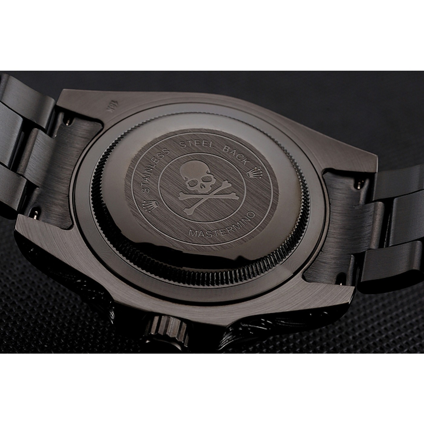 MiroTime Rolex Submariner Skull Limited Edition Brown Dial All Black Case And Bracelet 1454075