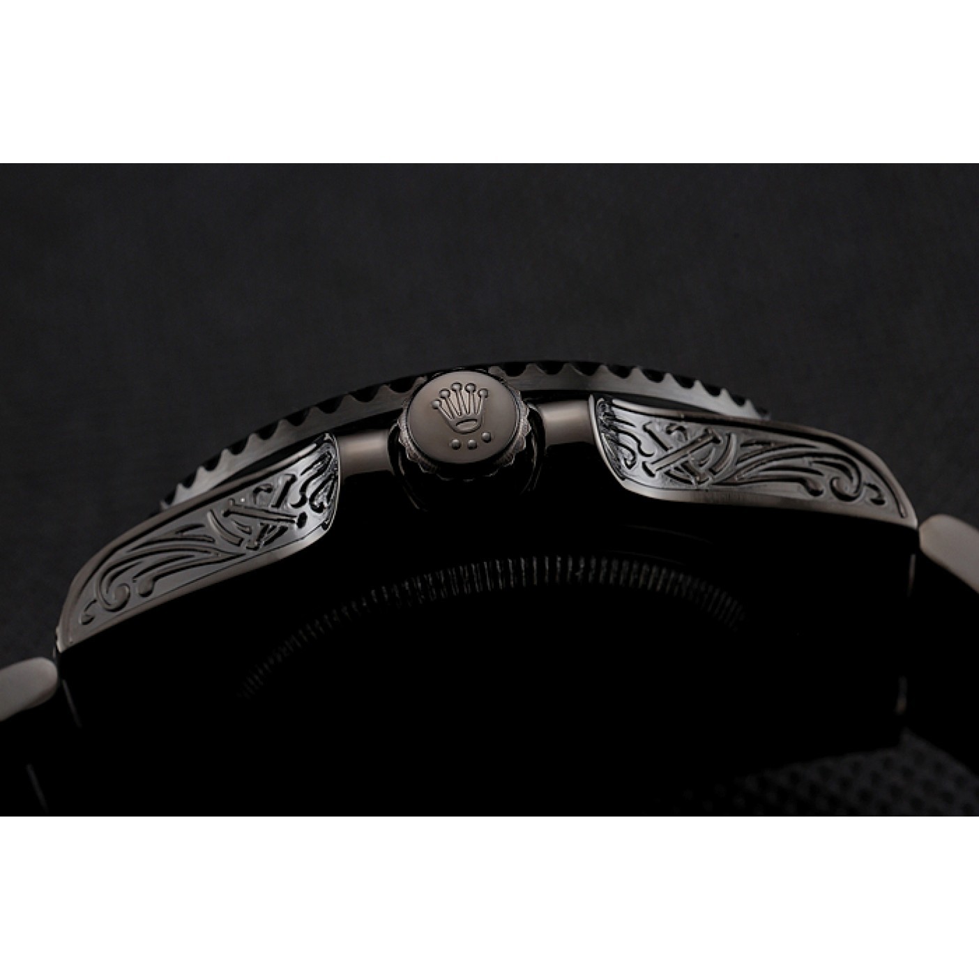 MiroTime Rolex Submariner Skull Limited Edition Brown Dial All Black Case And Bracelet 1454075