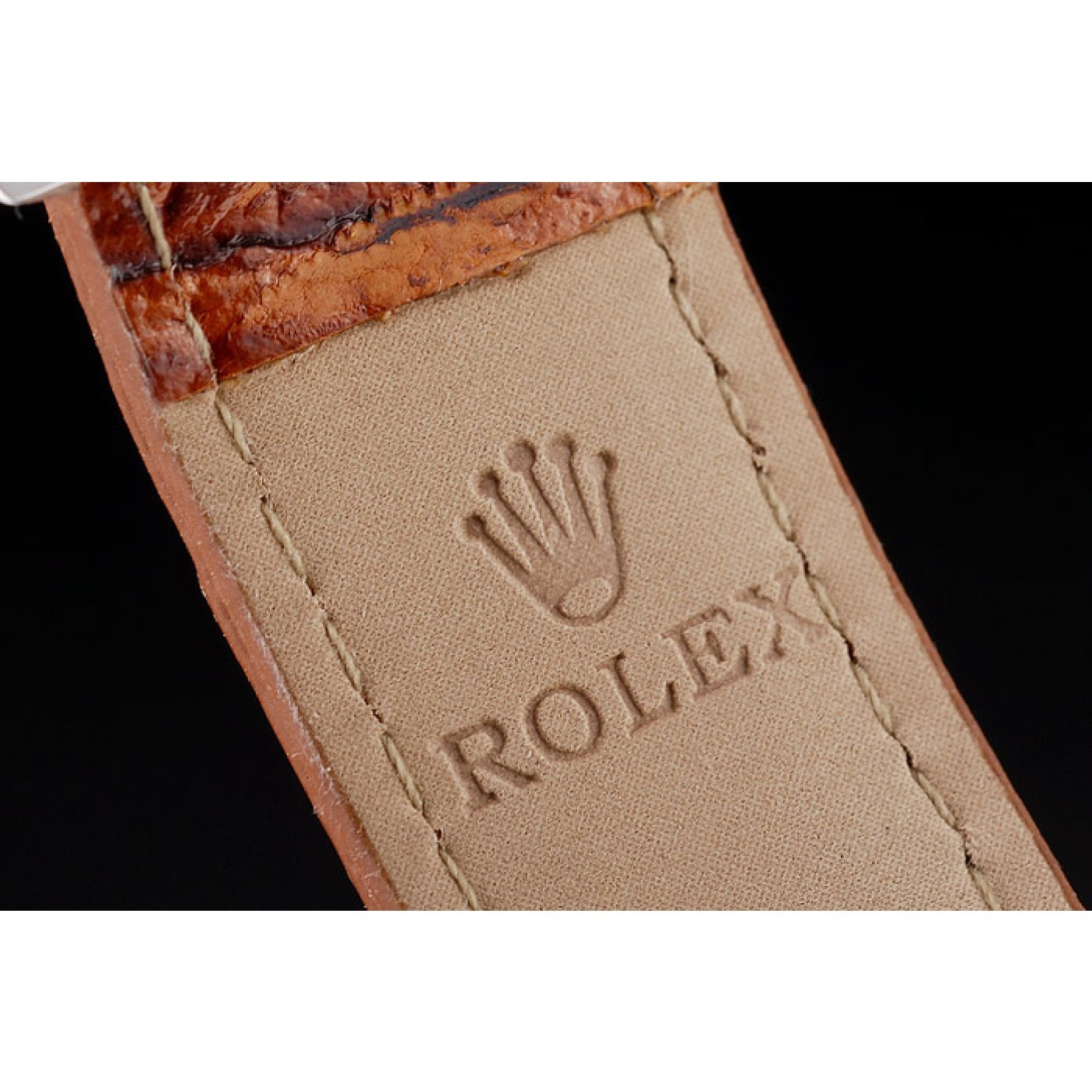 MiroTime Rolex Daytona Lady Stainless Steel Case White Dial Brown Leather Strap Tachymeter