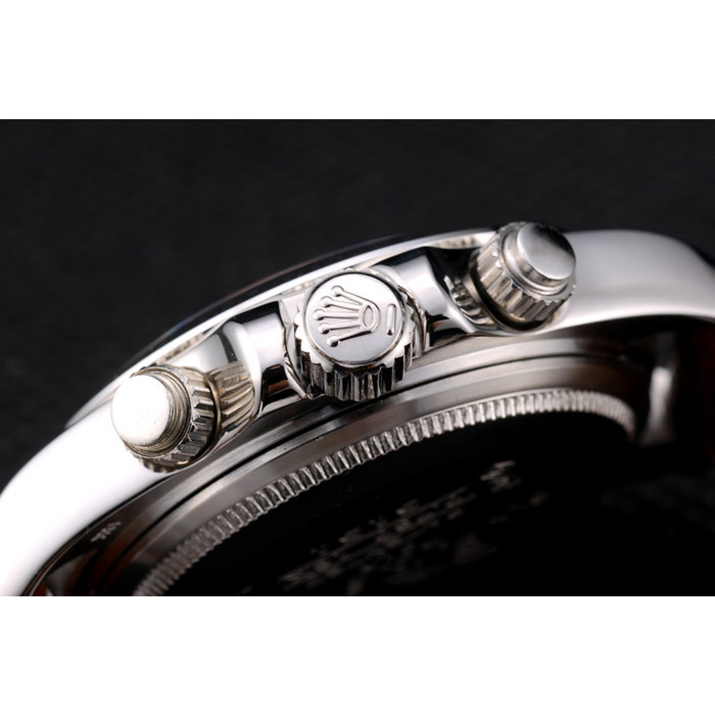MiroTime Rolex Daytona Lady Stainless Steel Case White Dial Brown Leather Strap Tachymeter