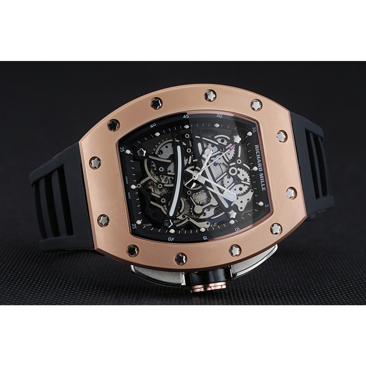 MiroTime Richard Mille RM 61-01 Yohan Blake Limited Edition Gold Case Black Bracelet 1454203