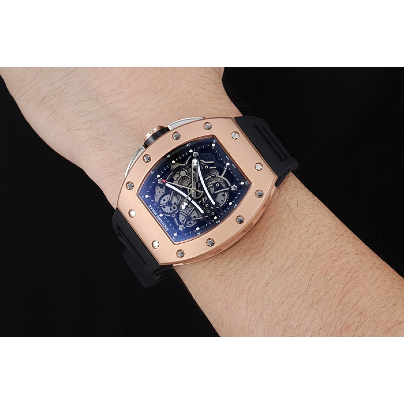 MiroTime Richard Mille RM 61-01 Yohan Blake Limited Edition Gold Case Black Bracelet 1454203